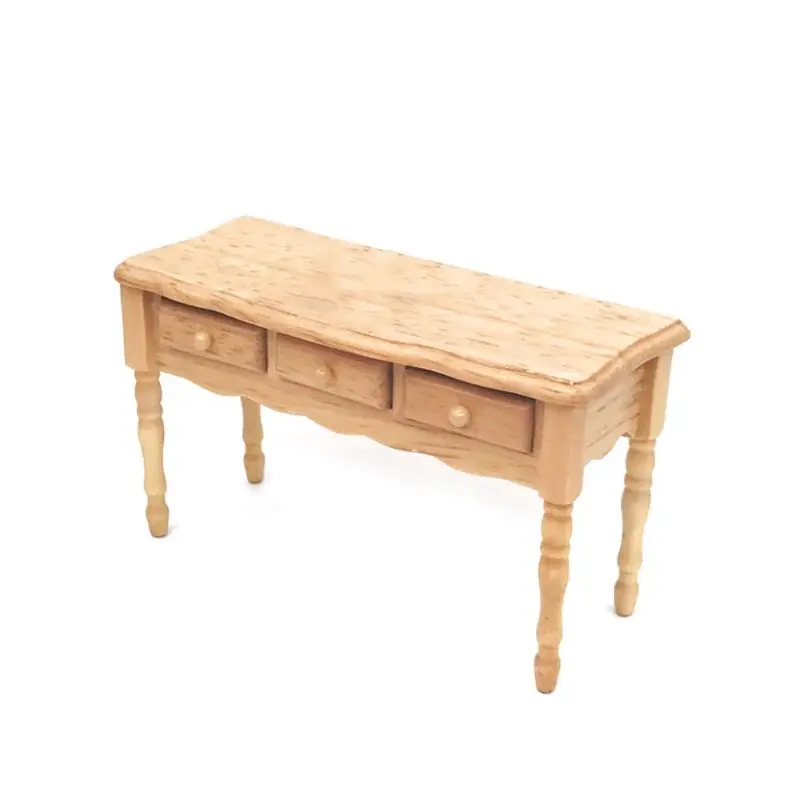 

Simulation Miniature Wooden Furniture Toy Dollhouse Desk Model Doll House Room Decoration for Kids