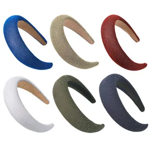 Korean-style INS Online Celebrity Face Wash Large Rims Knot Cross Hair Bands Fabric Solid Color Versatile Headdress Headband Wom