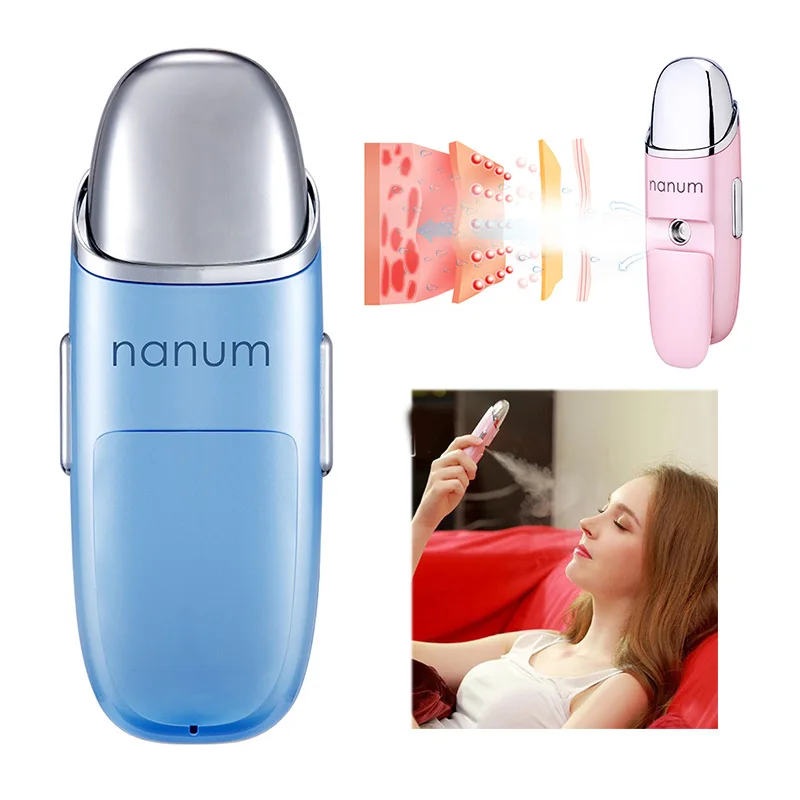 

Facial Steamer Face Sprayer Facial Nebulizer Mini Fashion Two Colors USB Charge Portable Battery Hydrating Moisturizing Tools