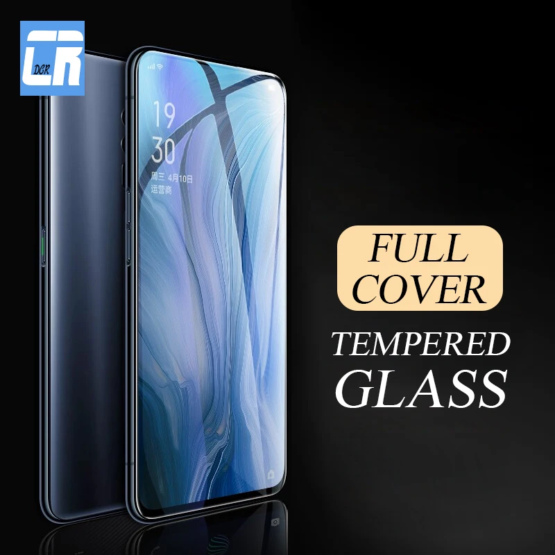 9H полное покрытие краев закаленное стекло для OPPO Reno 10x Zoom K3 A1K Защита экрана Realme 5 XT