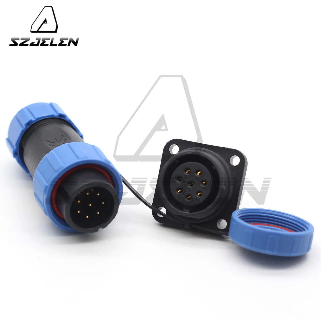 

SP21 8 Pin Waterproof Connector Automotive Square Panel Mount Cable Connectors Male and Female Plug & Socket IP68