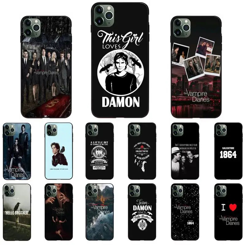 The Vampire Diaries Stefan Damon Salvatore Phone Case For iPhone 12 8 7 6  6S Plus 7 8 plus X XS MAX 5S XR 11 12 Pro max SE 2020|Phone Case & Covers|  - AliExpress