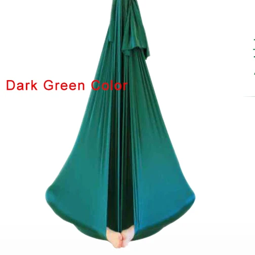 Новое поступление гамак для йоги воздушный антигравитационный качели Летающая кровать для йоги инверсия трапеция бодибилдинг тренажерный зал фитнес оборудование - Цвет: deep green