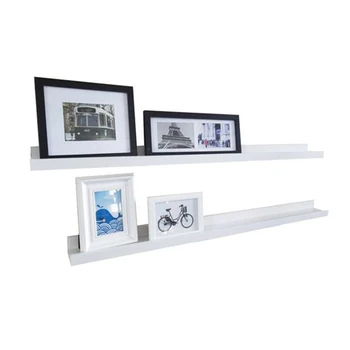 

US Shipping 46 Inches Floating Picture Display Ledge Wall Mount Shelf Denver Modern Design White