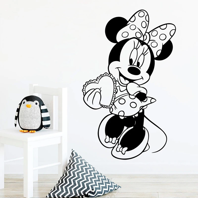 Disney Minnie Mouse Vinyl Wall Decals Girl Kids Cute Heart Love Gift Mickey Mouse Cartoon Baby Girl Boy Kids Room Wall Stickers Disney Minnie Mouse Vinyl Wall Decals Girl Kids Cute Heart Love Gift Mickey Mouse Cartoon Baby Girl Boy Kids Room Wall Stickers