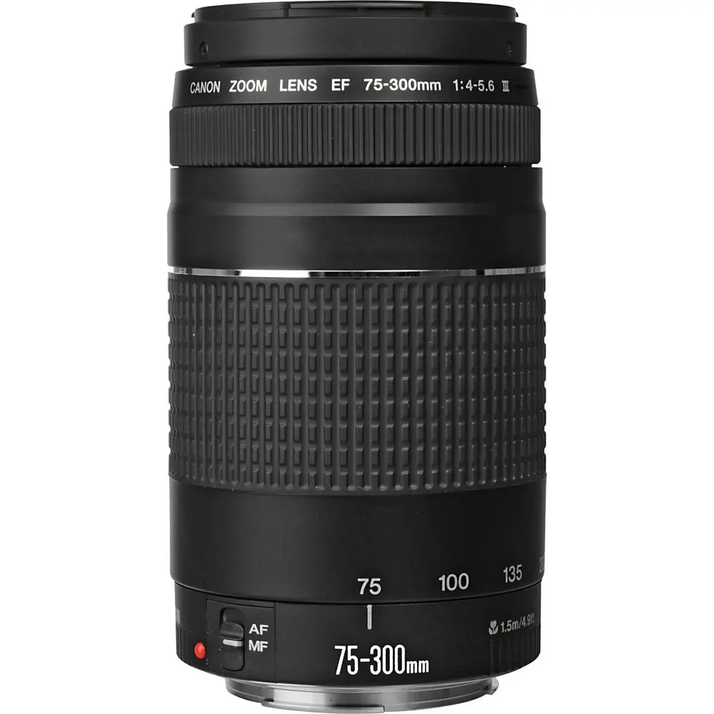 New Canon Camera Lens Ef 75 300mm F 4 5 6 Iii Telephoto Lenses For 1300d 650d 600d 700d 77d 800d 60d 70d 80d 0d 7d T6 T3i T5i Consumer Camcorders Aliexpress