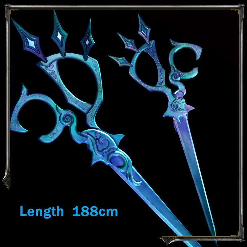 Game Lol Gwen Cosplay Scissors Weapon Props Reduction Ratio 1:1 Length