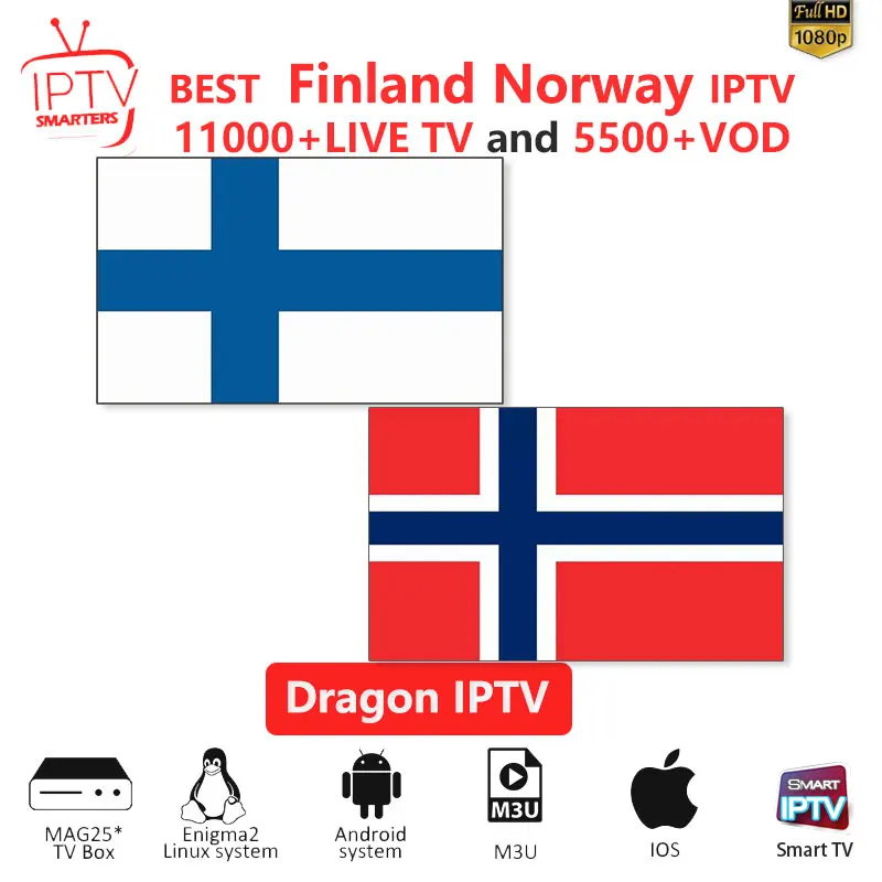 

Finland IPTV M3U IPTV 10000+Live channels for m3u mag box smart tv Norway iptv M3U code sports Puzzle entertainment channel