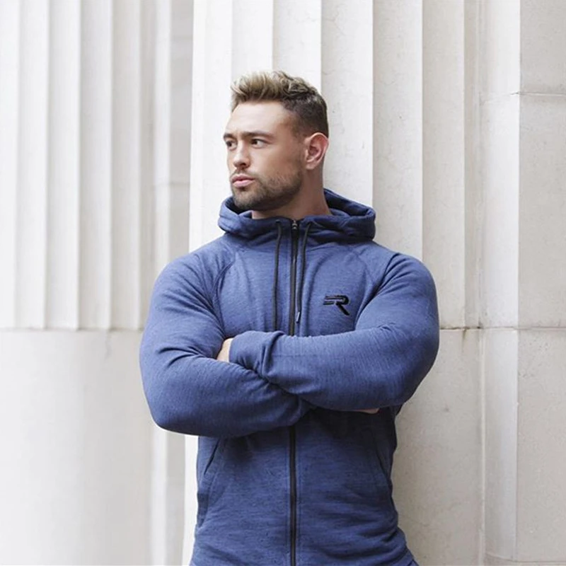 Jacquemus Cotton Hooded Sweatshirt in Blue for Men Mens Clothing Activewear gym and workout clothes Hoodies 