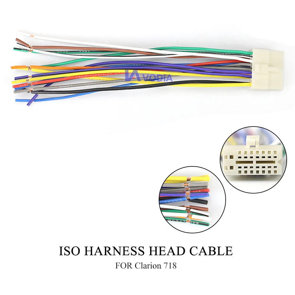 15002 ISO standard HARNESS For CLARION car Radio Wire Cable Wiring