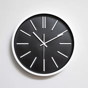 

Scandinavian Minimalist Europe 14" Minimalist Modern Silent Wall Clock Living Room Bedroom Clock Fashion One Generation