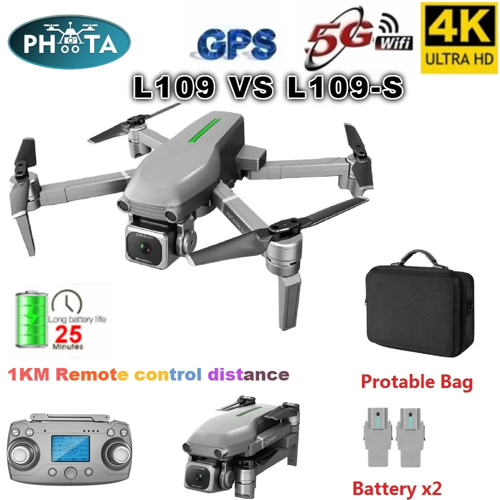 $129.99 L109 GPS Drone 4K with Camera HD 5G WIFI quadcopter drone profissional quadrocopter seflie dron Min
