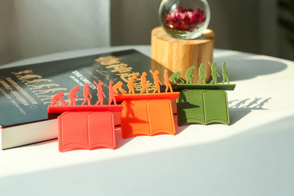1Pc Creative Origin of Species Bookmark 3D Silicone Reading Bookmarks Book Holder Gift For Children