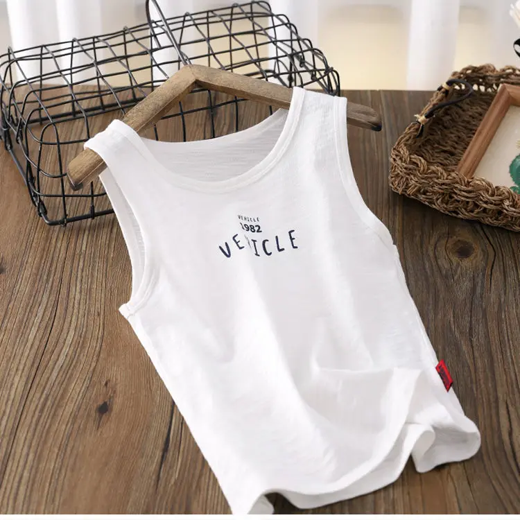 t shirt design Boys cotton vest 2022 summer new style children's thin casual pure cotton western style sleeveless cool undershirt tide P6163 stussy t shirt