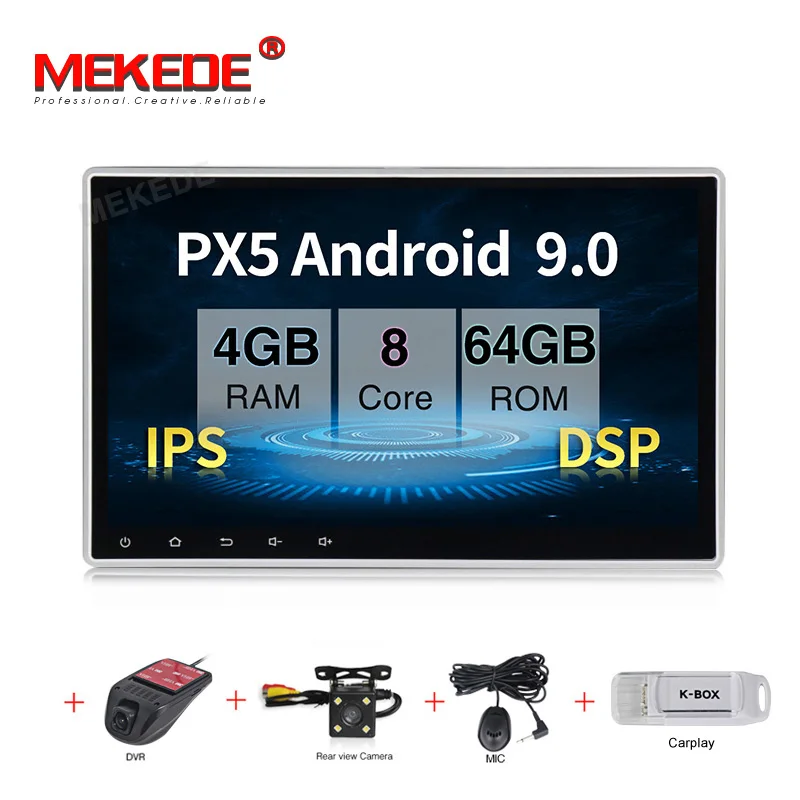 64G Cam DVR carplay MEKEDE Android 9,0 ips DSP 10,1 дюймов двойной 2 din Автомобильный gps dvd-плеер с BT wifi Радио Стерео 2din автомобильный радио мультимедиа - Цвет: 64G Cam DVR carplay
