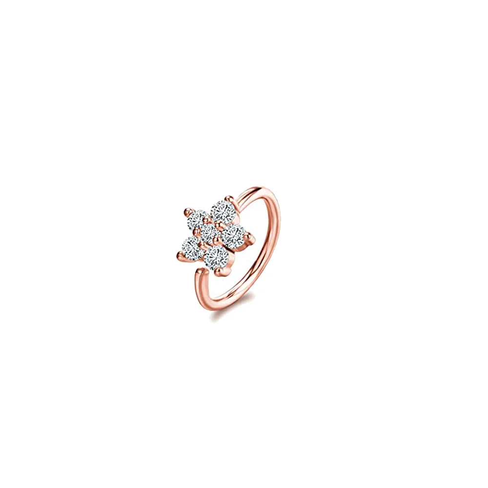 Nose Piercing Hoop Ring Hinged Segment Zircon Septum Piercing Opal Ear Cartilage Tragus Helix Lip Nariz Pircing Cuff Goth Hoop