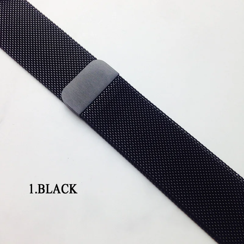Черный Correa de reloj Leecnuo де inoxidable для Apple Watch серии 1/2/3 correa de correa, 42 мм, 38 мм, correa de reloj milanesa - Цвет ремешка: Черный