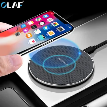 

OLAF 10W Wireless Charger for iPhone 8 X XR XS Max Fast Wireless Charging for Samsung S10 S9/ S9+ S8 Note 9 Wireless Charger Pad