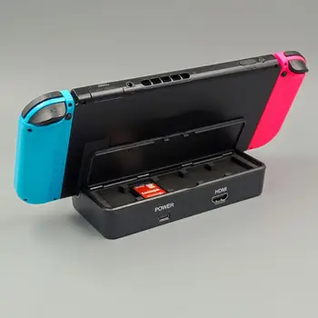 

Portable TV Dock Station for Switch PS3 PS4 Charging Dock Bracket Base Keyboard Mouses Converter Game Card Storage