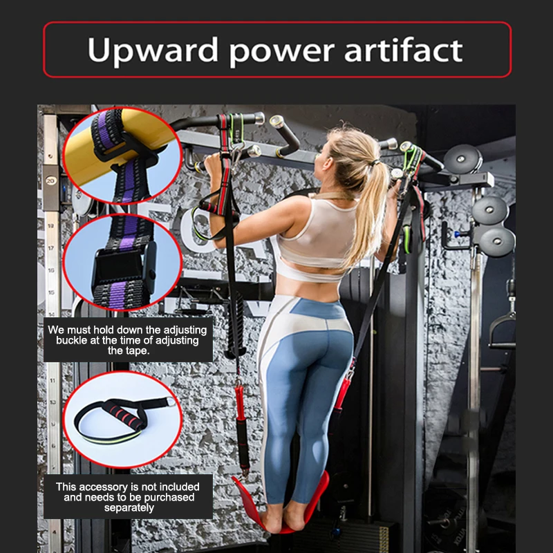 Pull-Up Bar Auxiliary Belt Slings Hanging Belt Adjustable Knee Raises Pull Up Bar Straps Trainer Chin Up Resistance Band New