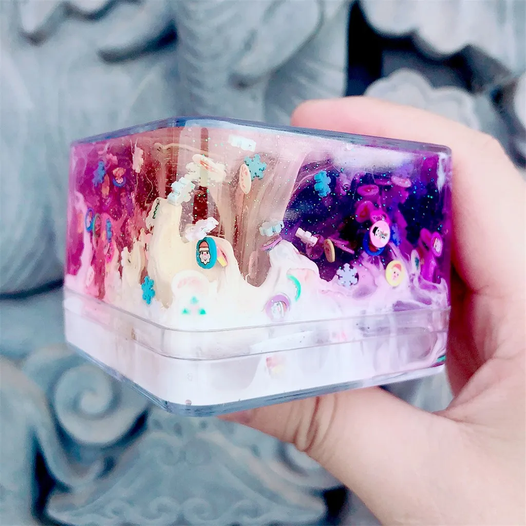 Смешивание Красочные DIY облако слизь Мягкий Кристалл грязи Рождественский