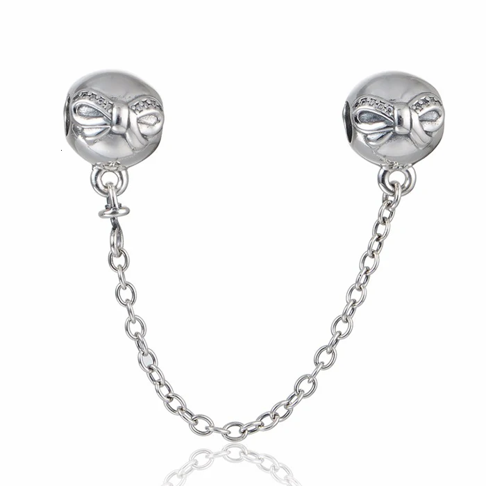 Подлинная 925 пробы серебряная подвеска в виде сердец и сердец с изображением Микки Мауса, безопасная цепочка, подходит для браслетов Pandora, Женские Ювелирные изделия, сделай сам - Цвет: SC202