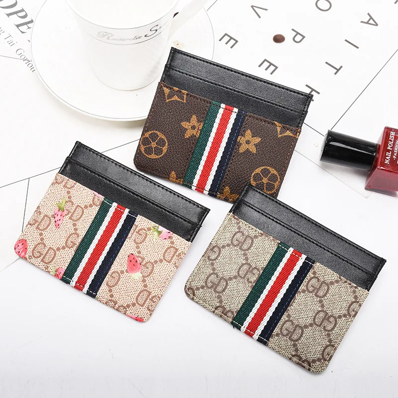 

Europe And America Canvas Card Bag Popular Brand Webbing Men And Women Youth Fashion Cross Ultra-Thin Portable Bank Card Clamp C