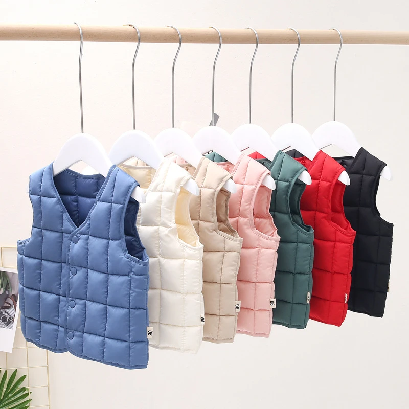 Winter 2 12 Kids Vest Baby Girls Waistcoat Vests Warm Kids Jacket Boy Outerwear Coats Boys