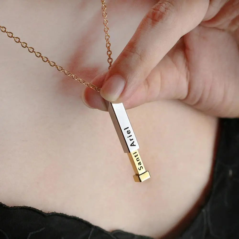 Custom Name Hidden Pendants For Women 