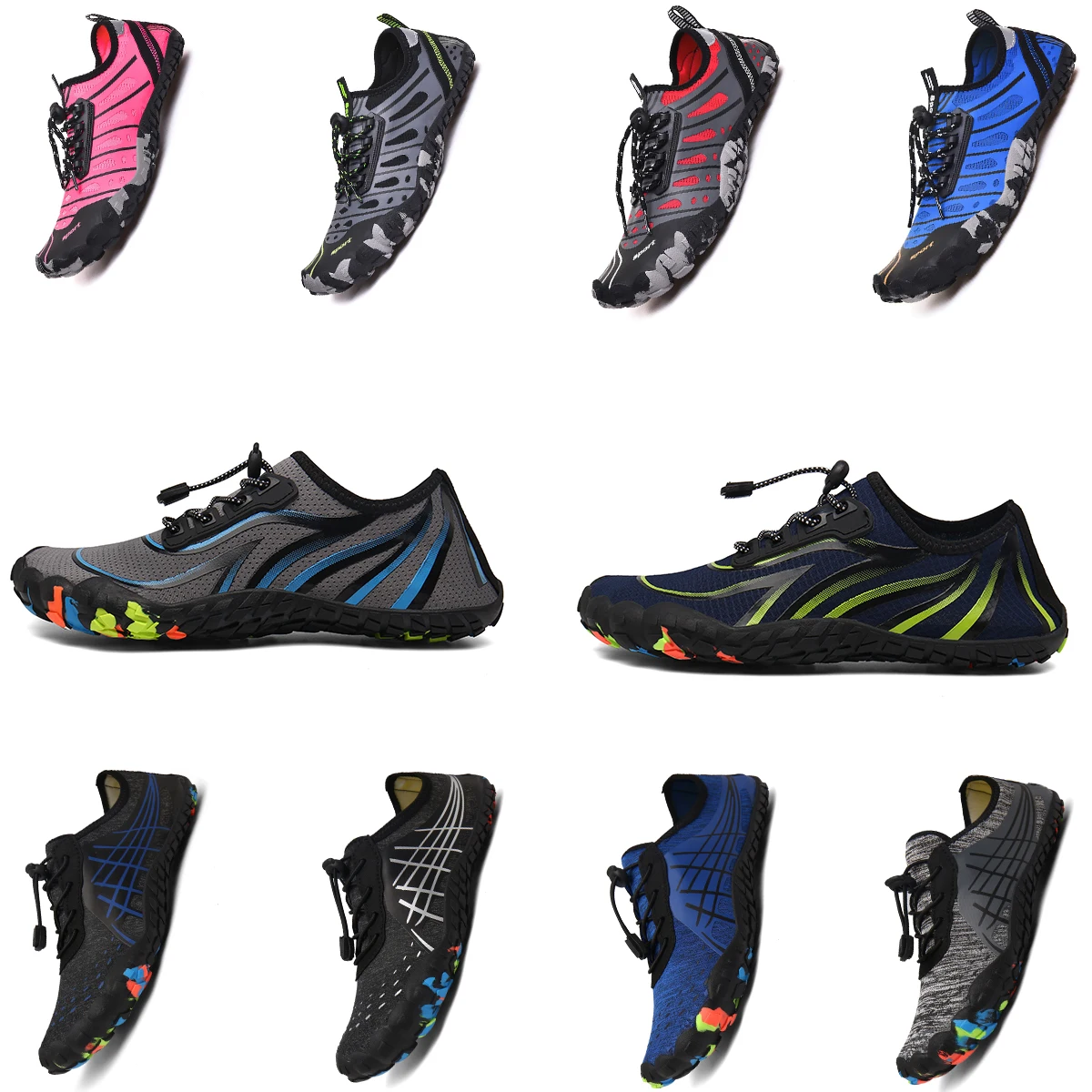 New Adult Wading Shoes Aqua Shoes Men's Hiking Five-Finger Riding Women Outdoor Hiking 36-46#