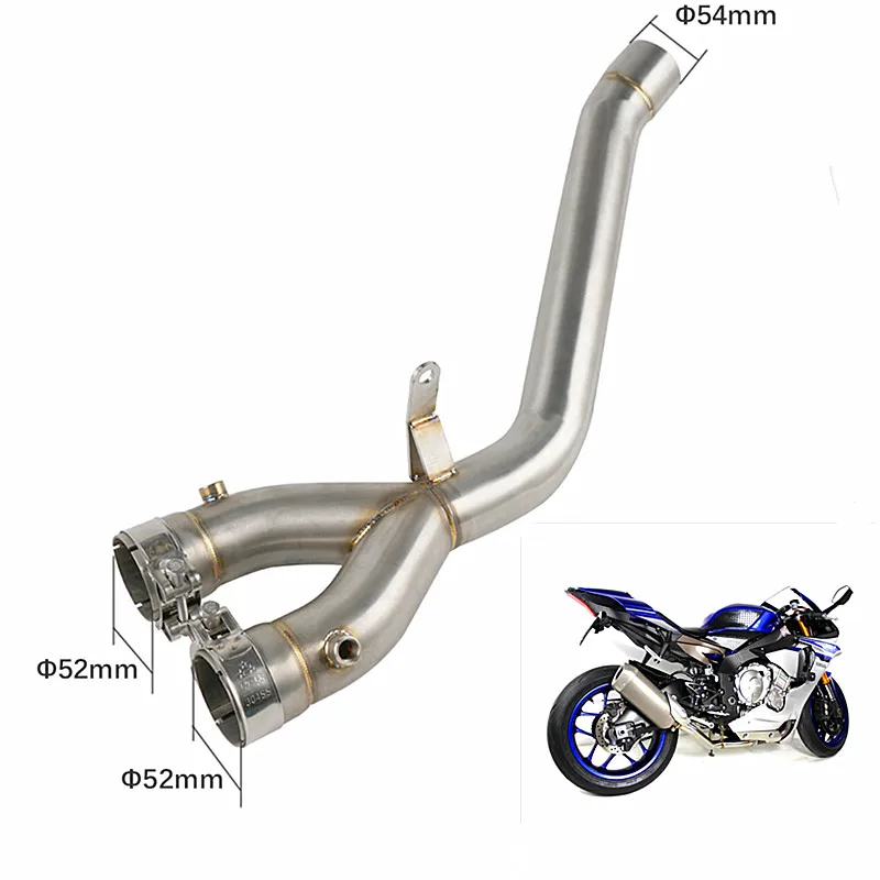 Muffler Exhaust Mid Pipe For Yamaha Yzf R1 M 2015 2016 2017 2018 2019 Stainless Steel Decat