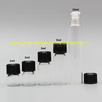 

wholesale 1ml 2ml 3ml 5ml10ml glass bottle, mini sample perfume essential oil Aromatherapy Liquid Pipette Refillable Bottle