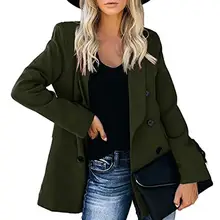 Blazer de qualité pour femmes, veste à manches longues et boutons à revers, costume pour le travail, couleur noire, nouvelle collection printemps et automne 
