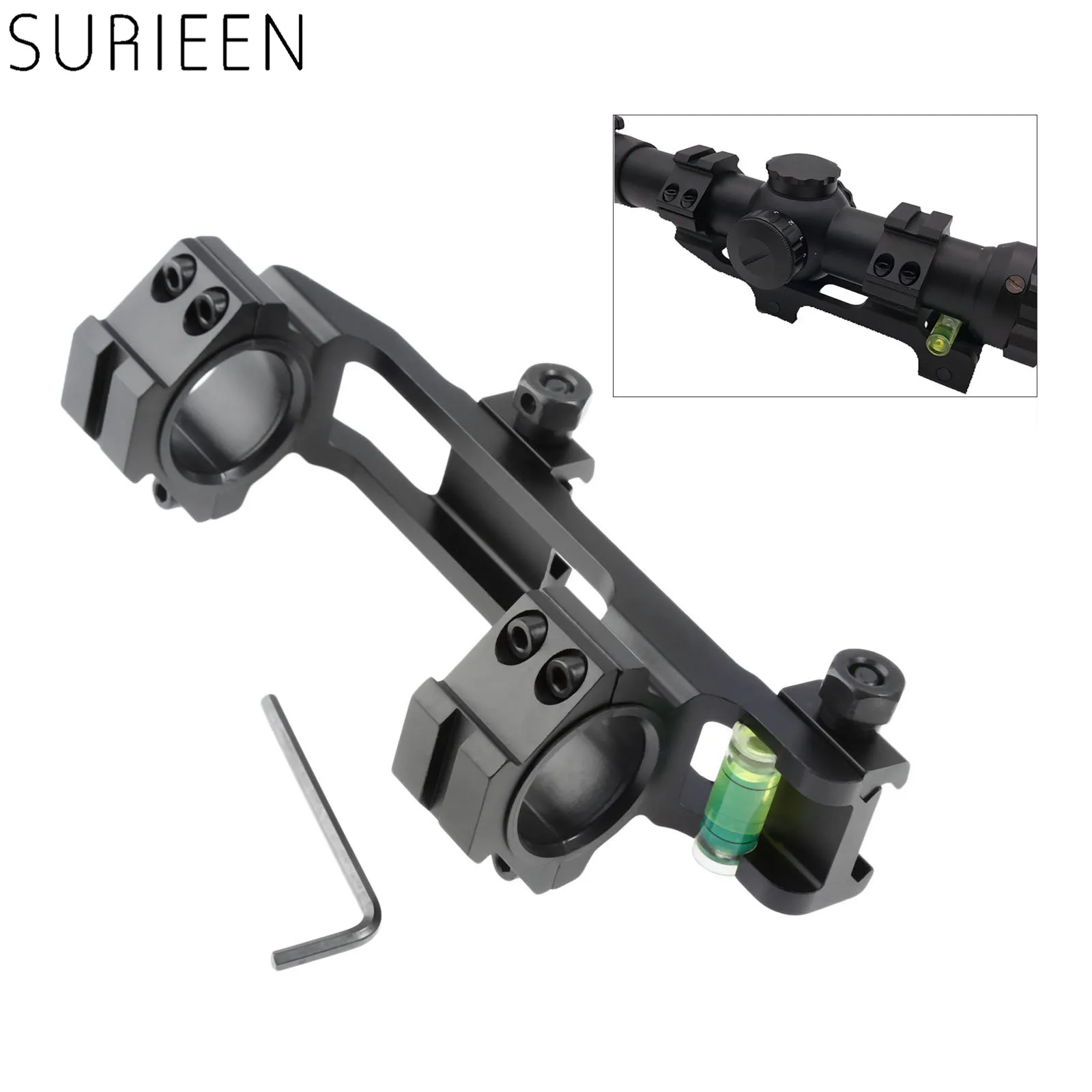 Охотничье оптическое крепление двойное кольцо с пузырьковым уровнем подходит