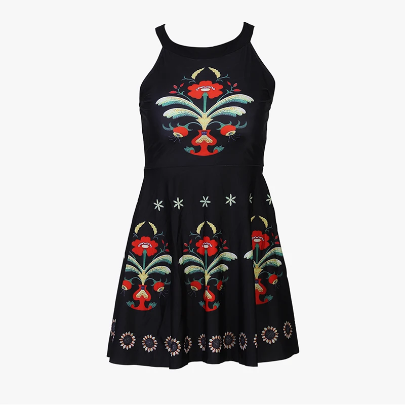 Танкини размера плюс, комплект из двух вещей, купальник с принтом,, maillot de bain femme, купальник с высокой горловиной, танкини, Бразильская пляжная одежда