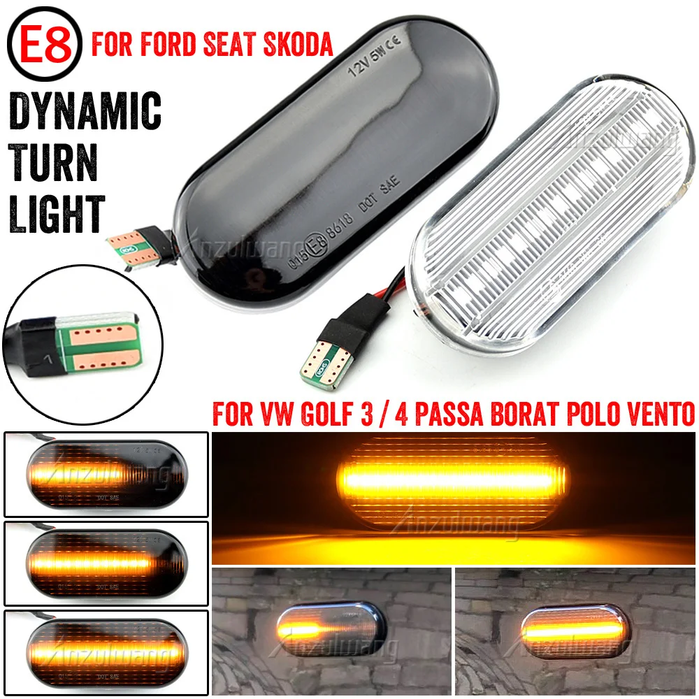Per Volkswagen Vw Bora Golf 3 4 Passat 3Bg Polo Sb6 Led Indicatore Laterale Dinamico Indicatore Di Direzione Lampeggiante Sequenziale