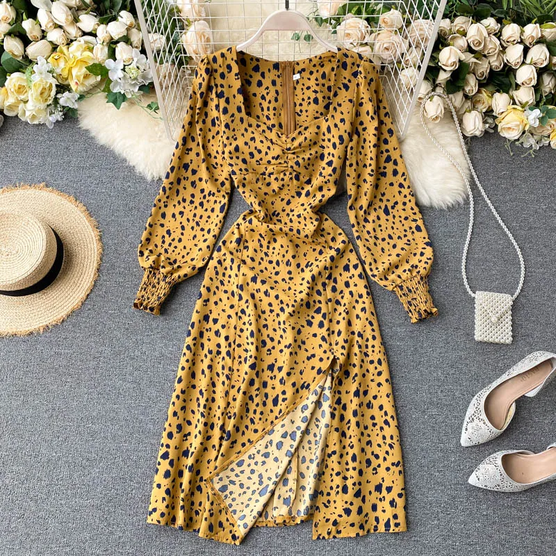 retro leopard print dress
