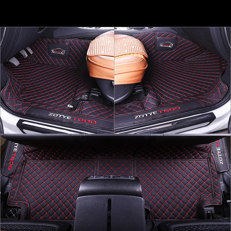 

leather car floor mats for zotye t600 2017 2018 2019 2020 accessories carpet mat rug auto parts interior
