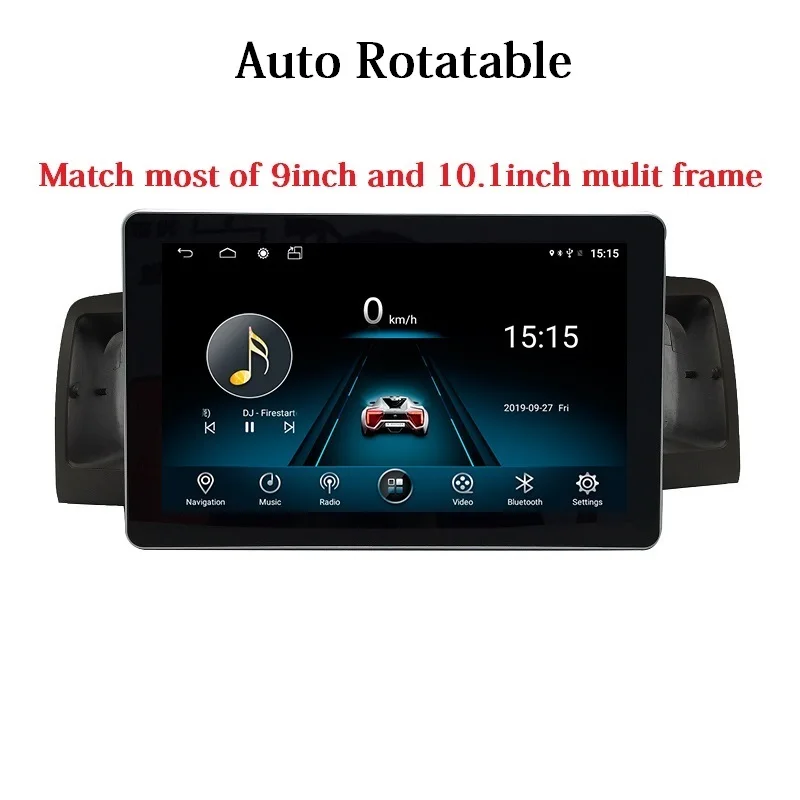 Discount 11" Rotation IPS screen Tesla android 8.1 double din car universal gps multimedia radio No DVD player wifi 4G 1