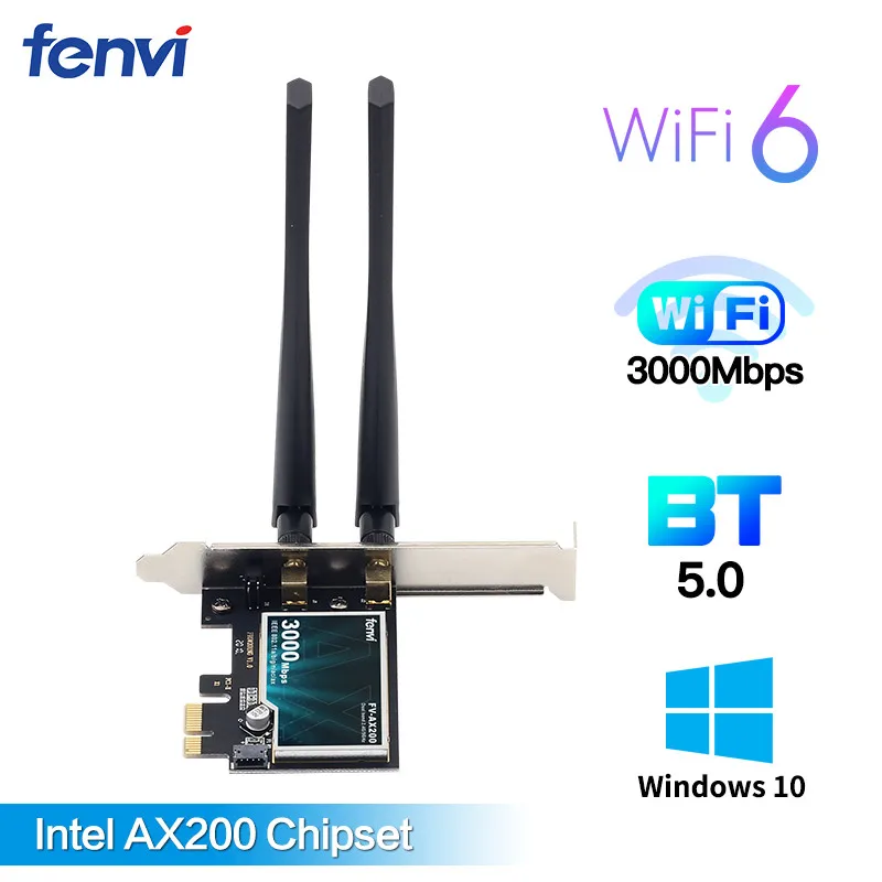 

Dual band 2974Mbps Wifi6 Intel AX200 PCIe Wireless Wifi 6 Adapter 2.4G/5Ghz 802.11ac/ax Bluetooth 5.0 AX200NGW Card Desktop PC