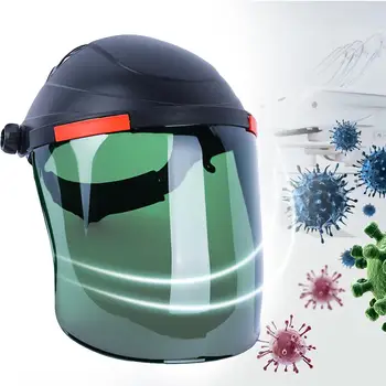 

1Pc Full Face Shield Clear Comfortable Flip Up Visor Protection Safety Work Guard For Droplet Dust Oil Fume Protective Visor