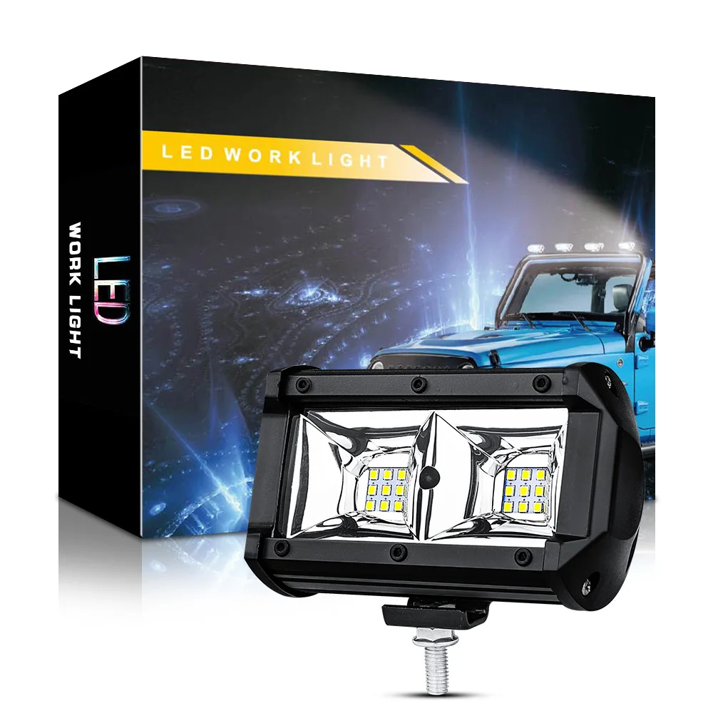 

GUANGSHIYE 5Inch 54W 18LED Light Bar 3 Rows Work Light Combo Beam for Driving Offroad Boat Car Tractor Truck 4x4 SUV 12V 24V