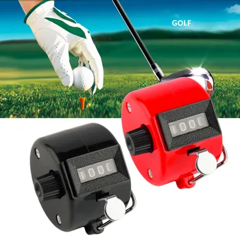 

4 Digit Portable Convenient Plastic + Metal Hand Held Tally Counter Manual Clicker Number Counting Golf Two Colors Availables