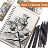 Marie's 6/12pcs Professional Sketch Charcoal Pencil Soft/Medium/Hard/Extra-soft Drawing Charcoal Pens Art Supplies C7300/7360 5