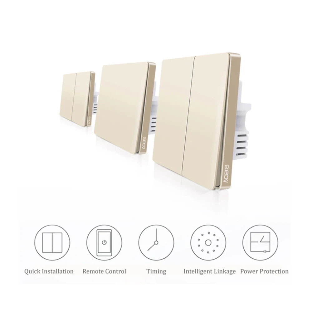 

Hot 2 Color Wall Switch Intelligent Home Switching Remote Control Home Kit Mi Home App Intelligent Switch Single/Double Button