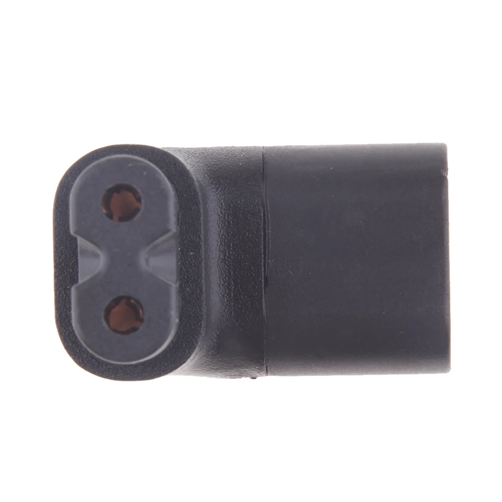 C8 to C7 Connector, IEC 320 Male to Female Power Plug Adapter Converters Angled (Pack of 1)