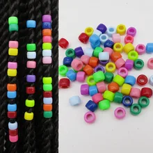 30 шт-100 шт цветные пластиковые вязаные крючком Детские Женские косички для волос, косички для волос, дреды, кольца, аксессуары, 4,2 мм, внутреннее отверстие