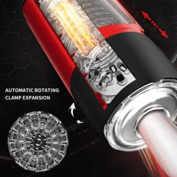 Male Masturbation Cup Blowjob Automatic Telescopic Rotation Heating Silicone Vagina Real Pussy Adult Masturbator Sex Toy For Men 4