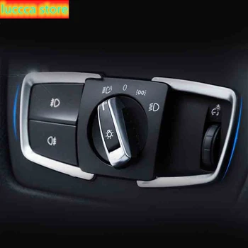 

Car styling Headlight Switch frame Lamp panel decorative 3D sticker cover trim strip interior molding For BMW X5 X6 F15 F16 E70