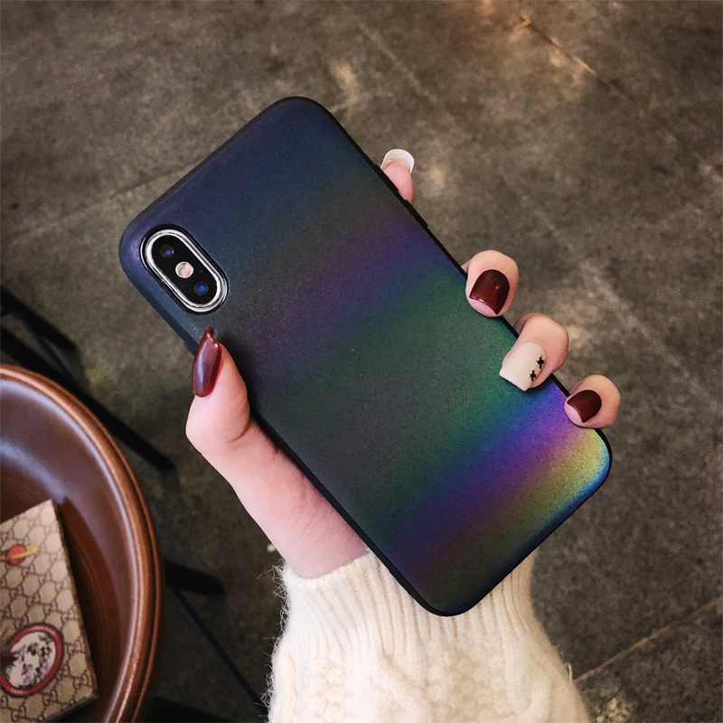 COOL Laser Rainbow Luminous Phone Case For iphone 11 Pro X XS Max XR Glitter Case for iphone 7 8 Plus SE 2020 Matte Cover Coque COOL Laser Rainbow Luminous Phone Case For iphone 11 Pro X XS Max XR Glitter Case for iphone 7 8 Plus SE 2020 Matte Cover Coque